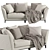 Sophisticated Weston Sofa: Flexform's Mood Collection 3D model small image 1