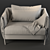 Modern Domino Armchair: Stylish and Comfortable 3D model small image 6