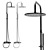 Luxury Shower Cabin with Carlo Frattini Shower System 3D model small image 1