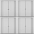 Embossed Glass Sliding Doors Kit 3D model small image 7