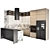 Modern Kitchen Set 33 3D model small image 1