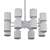 Sleek Black Coated Chandelier 3D model small image 2