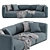 Modern Poliform Shanghai Sofa 3D model small image 2