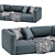 Modern Poliform Shanghai Sofa 3D model small image 5