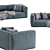 Modern Poliform Shanghai Sofa 3D model small image 6