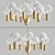 Modern Gold Chandelier: MORTEN 3D model small image 1