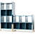 Stylish Rue Bookcases 3D model small image 1