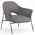 Vittoria Metal Leg Chair - Sleek Sophistication 3D model small image 5