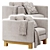Crate&Barrel Pacific Wood Armchair 3D model small image 2