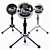 Sleek Blue Snowball Microphone 3D model small image 1