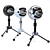 Sleek Blue Snowball Microphone 3D model small image 2