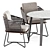 Elegant Rivera Armchair & Ginepro Outdoor Table 3D model small image 2