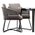 Elegant Rivera Armchair & Ginepro Outdoor Table 3D model small image 3