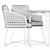 Elegant Rivera Armchair & Ginepro Outdoor Table 3D model small image 5