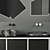 Antonio Lupi Bemade Set: Nero Marquinia Vanity with Mirror 3D model small image 3