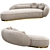 Stylish Leon Baxter Sofa: Comfortable and Elegant 3D model small image 1