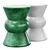 Elegant Bowtie Ceramic Stool 3D model small image 1