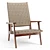 Natural Jute Tilly Chair: Adjustable, Stylish, and Textural 3D model small image 1