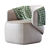 Elegant Crescent Armchair 3D model small image 2