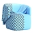 Elegant Crescent Armchair 3D model small image 6
