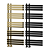 Arezzo Chrome Designer Heated Towel Rail 3D model small image 2