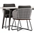 Elegant Pair: Rivera Armchair & Ellisse Table 3D model small image 3