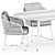 Elegant Pair: Rivera Armchair & Ellisse Table 3D model small image 5