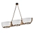 Elegant Seguso Brass Glass Chandelier 3D model small image 1