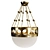 Jugendstil Opaline Glass Pendant 3D model small image 1