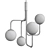 Elegant Brass Ceiling Lamp 3D model small image 2