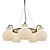 Vilhelm Lauritzen Brass Chandelier 3D model small image 1
