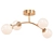 Fabia: Elegant Brass Flush Ceiling Lamp 3D model small image 1