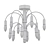 Elegant 1960s Sciolari Chandelier 3D model small image 2