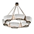 Vintage Seguso Chandelier: Brass Glass 3D model small image 1