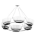 Vintage Seguso Chandelier: Brass Glass 3D model small image 2