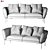 Sleek 2021 Fabric Sofa 3D model small image 3