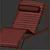 Sleek Hay Palissade Chaise Lounge 3D model small image 5