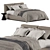 Elegant Asolo Leather Bed 3D model small image 2