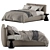 Elegant Asolo Leather Bed 3D model small image 4
