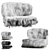 Luxury Midcentury Woolly Bella 3D model small image 6