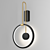 Modern Black Gold LED Wall Sconce 3D model small image 1