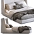 Modern Midnight Dream: Flexform Bed 3D model small image 6