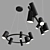 Glamorous Can Can Pendant: Modern Swivel Metal Lamp 3D model small image 2