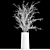 Elegant White Dry Flower Bouquet 3D model small image 6