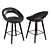 Modern Kelsey Barstool: 24" Height 3D model small image 1