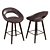 Modern Kelsey Barstool: 24" Height 3D model small image 3