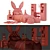 Sleek Circu Bed: High Quality Model 3D model small image 7