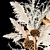 Elegant White Dry Flower Bouquet 3D model small image 3