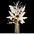 Elegant White Dry Flower Bouquet 3D model small image 6