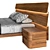 Elegant DODO Bed by MOBENIA 3D model small image 3
